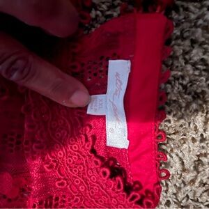 Ultra Pink Red Lace Top